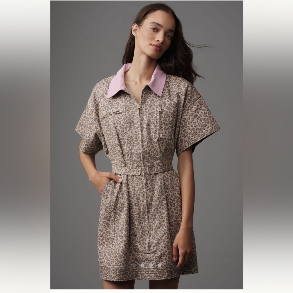 NWT Maeve Utility Fit & Flare Mini Shirt Dress